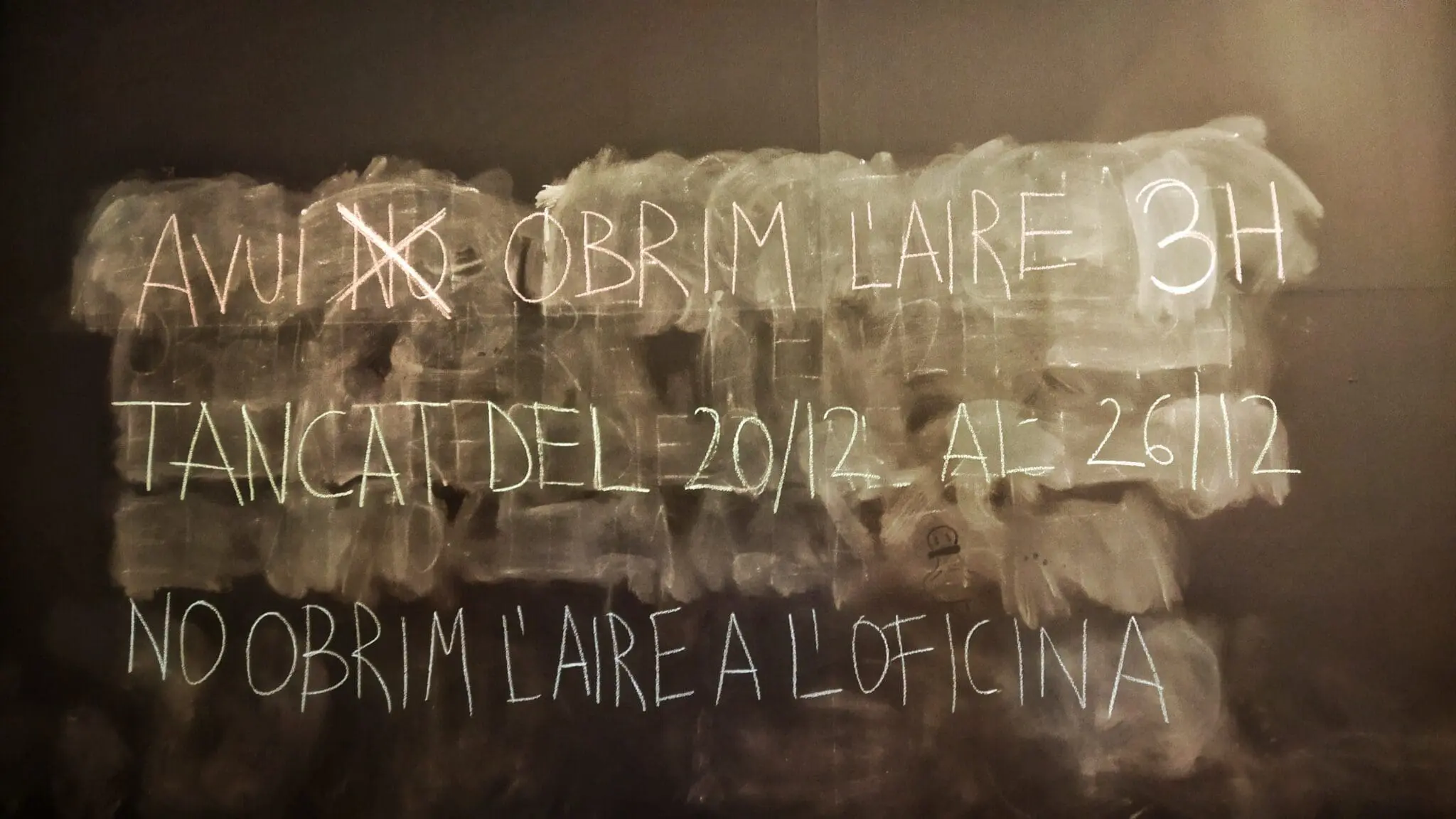 Text on a chalkboard