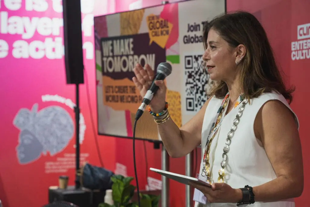 Princess Dana speaking at our We Make Tomorrow event at COP30.