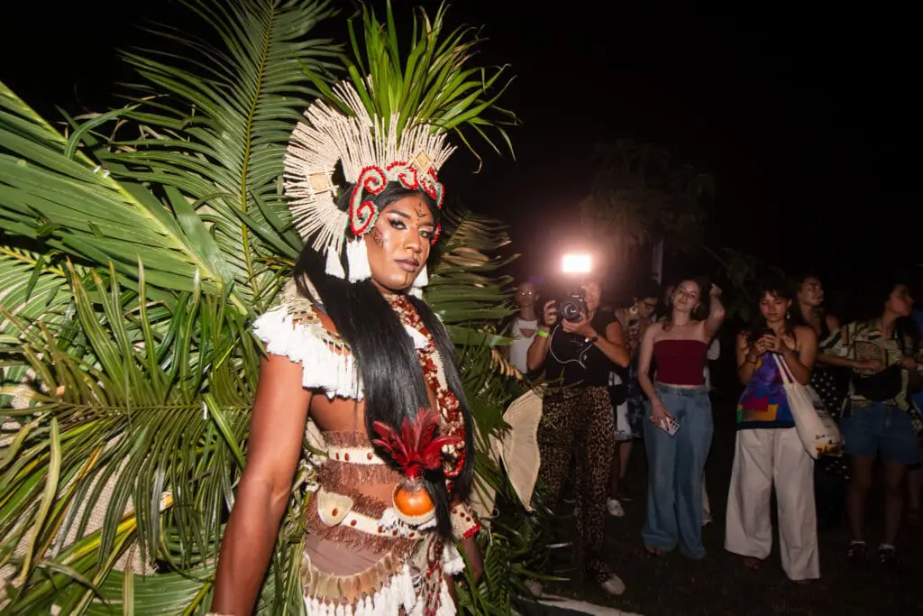 Rainha das Matas performer at our COP30 event, photo by Ana Paula Gomes