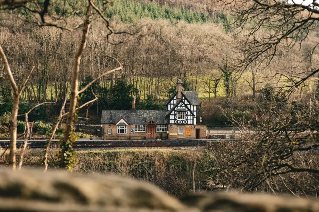A photo of Berwyn Station, a tranquil historic building in the countryside