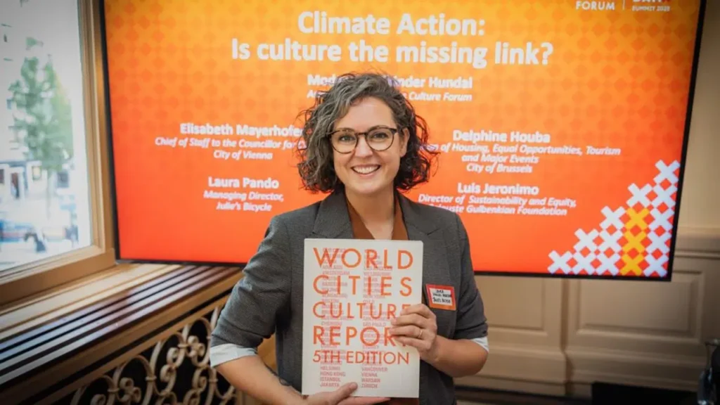 JB Managing Director, Laura Pando holding the WCCF report